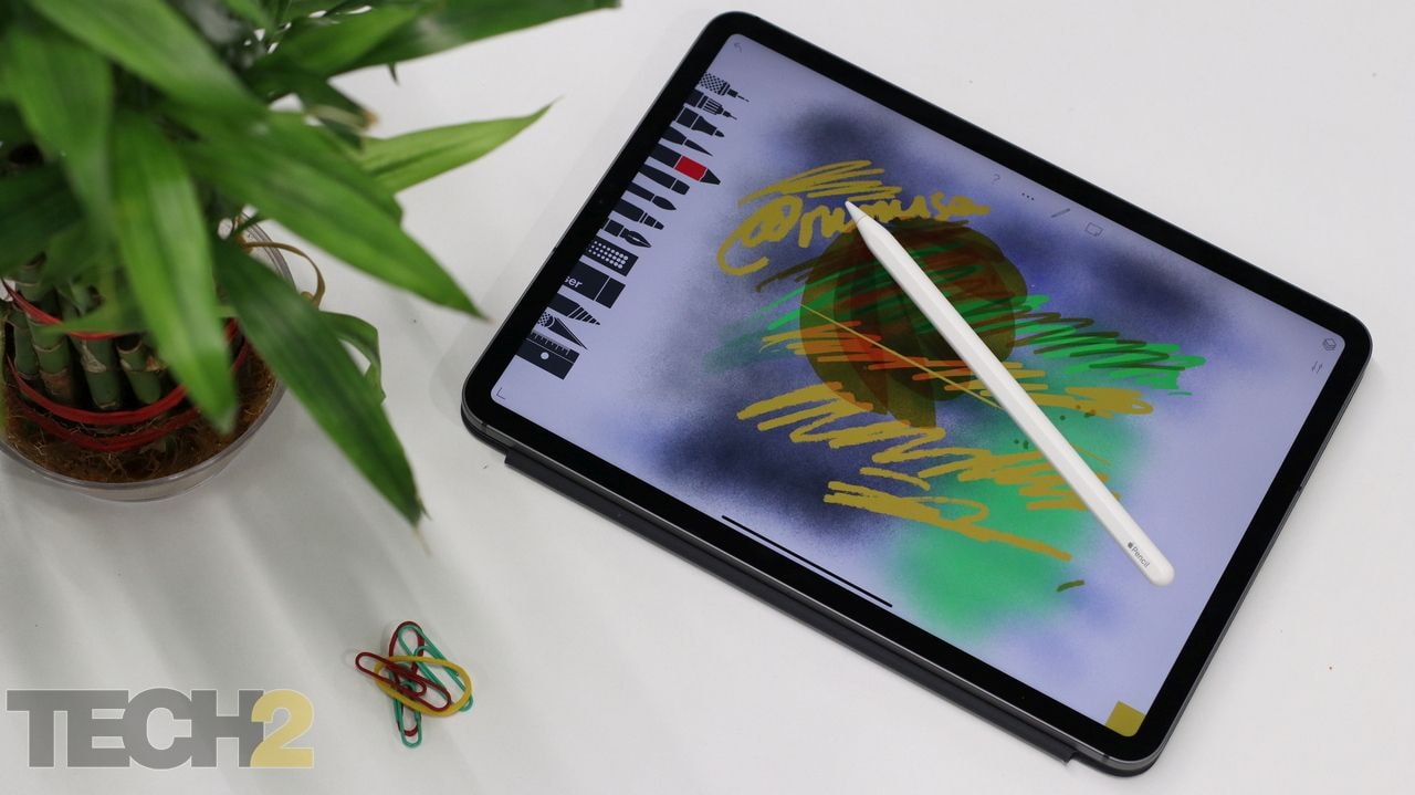 Apple Pencil 2 has also undergone a design change and thankfully comes with a much improved way of charging. There's also gesture support. Image: tech2/Omkar Patne